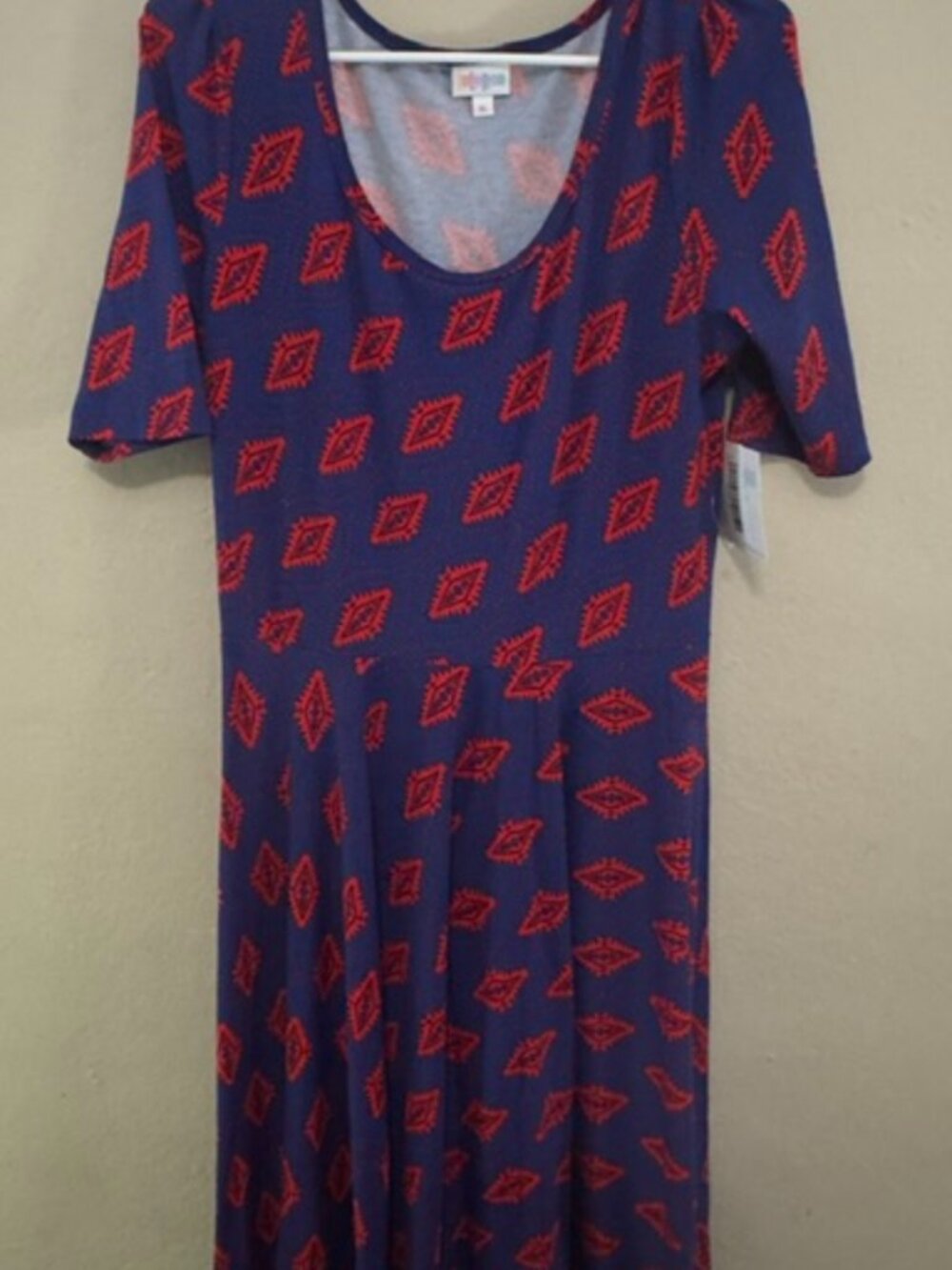 Women's LuLaRoe dress in blue & red